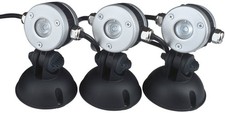 Oase LunAqua Mini LED Warm 50513 Teichbeleuchtung 3er Set 12V IP68 180°