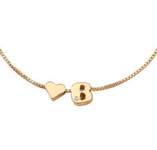 Buchstaben halskette gold - gold, mit