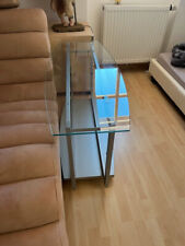 - TV Rack Fernsehtisch Silber Metall + Glas Massiv Drehbar TOP - NUR ABHOLUNG