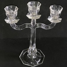 M 70) Großer dreiarmiger Kristall Kerzenleuchter mit original Etikett *