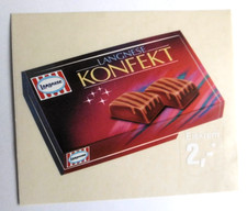 Werbe-Aufkleber Langnese Konfekt Eis Eiskrem 2,- DM 80er Markise Logo