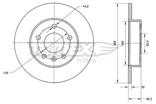 Bremsscheibe tomex brakes - 2x,