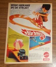 Seltene Werbung Mattel HOT WHEELS Rod Runner Speed Control Rennbahn 1970