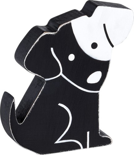 Dekofigur hund schwarz - hund,, schwarz,