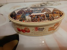 Asbach Uralt Pralinen leere Dose Weihnachten Winter Dorf gut erhalten