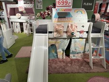 Fast neues Kinderbett mit Rutsche in Rosa/weiss 