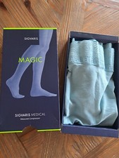 Kompressionsstrümpfe medizinisch SIGVARIS/ Sanitätshaus NP 139€  aquablau Gr.39