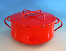 Vintage Dansk Kobenstyle Topf Kochtopf rot Emaille Jens Quistgaard JHQ (F025-966