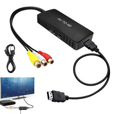RCA auf HDMI Konverter AV zu HDMI Video Audio Adapter 1080P Composite CVBS mi...