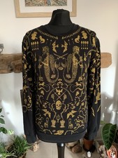 Zara Man Schwarz Gold Bestickt