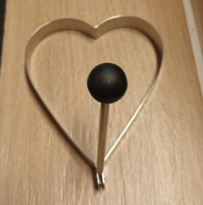 NEUWERTIG! FORM für PANCAKE PFANNKUCHEN SPIEGELEI Herz Edelstahl 13 x 10,5 cm