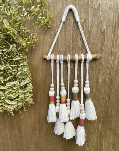 Boho makramee wandbehang - wandbehang, mit