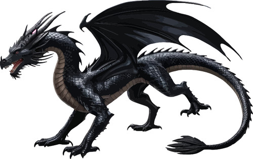Aufkleber schwarzer drache - aufkleber,