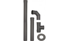 Set-Pellet-Abgasrohr lackiert