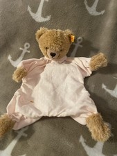Steiff Teddy Bär rosa braun Schmusetuch Kuscheltuch Schnuffeltuch