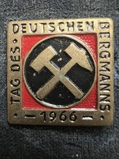 Abzeichen DDR: Tag des Deutschen Bergmanns 1966, Kohle Kali Wismut Bergbau