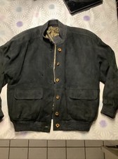 Wildlederblouson, schwarz