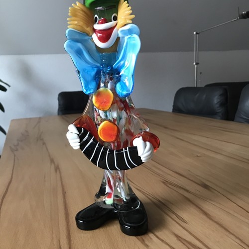 Vintage 12x30 murano clown - cm.,