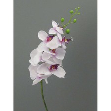 Kunstblume, PHALENOPSIS 86cm. Künstliche Orchidee, Orchideentrieb. WEISS-LILA
