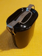 ⭐Alter Henkelmann Essensträger Feldgeschirr Emaille Braun Vintage⭐