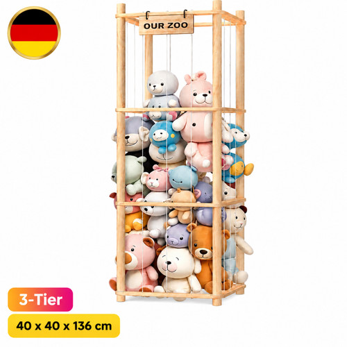 Stufiges holz lagerregal - 3-stufiges,