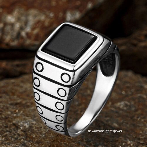 Schwarzer onyx stein 925 - onyx,
