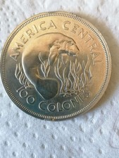 COSTA RICA 1974 SILBER PROOF 100 COLONES - WWF - Rand Beschädigt