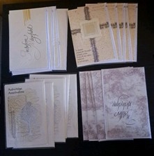 20 x Trauerkarten mit Umschlag Beileidskarten Klappkarten Briefumschlag Trauer