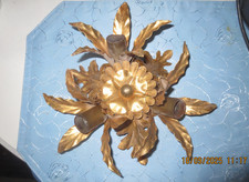 Florentiner Lampe Deckenlampe Wandlampe Hans Kögl Leuchte 3flammig goldfarben