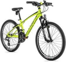 24 Zoll Alu Mountainbike Fahrrad Leader Fox Spider Boy 8 Gang MTB Neon Gelb