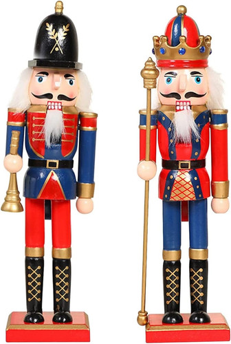 2pcs nussknacker figuren - 2pcs, holz