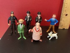 Tim und Struppi Haifischsee 7 Figuren Esso Belvision 1973