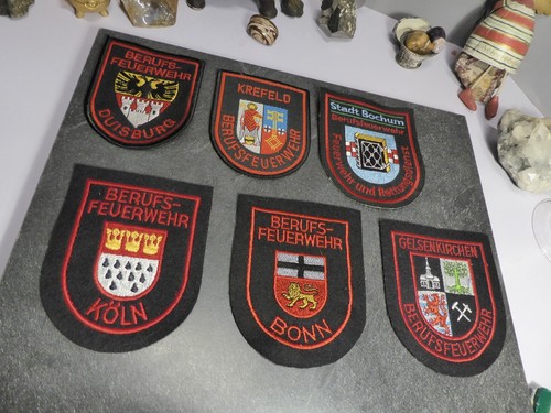 6er set feuerwehr patches - set,