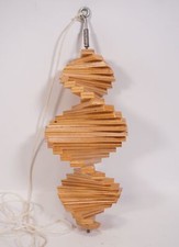 True Vintage Windspiel Echt Holz Holzspirale Himmelsleiter Doppelhelix ca. 25 cm