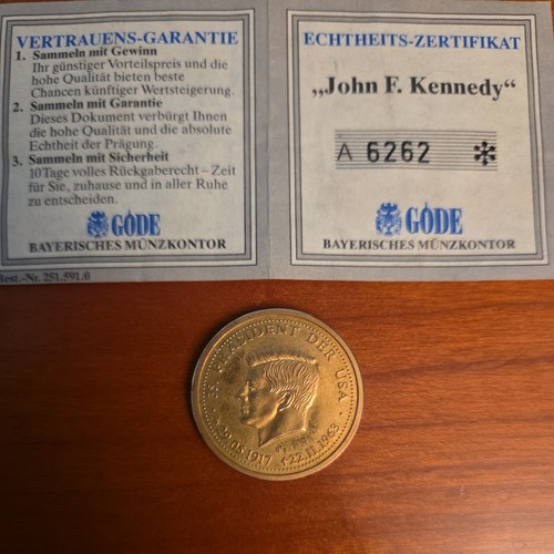 John kennedy gedenkmünze - f.,