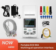 Tragbares EKG-Gerät 12-Kanal-Elektrokardiograph mit Drucker Interpretation USB