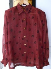 Seidenbluse Handgefertigt M