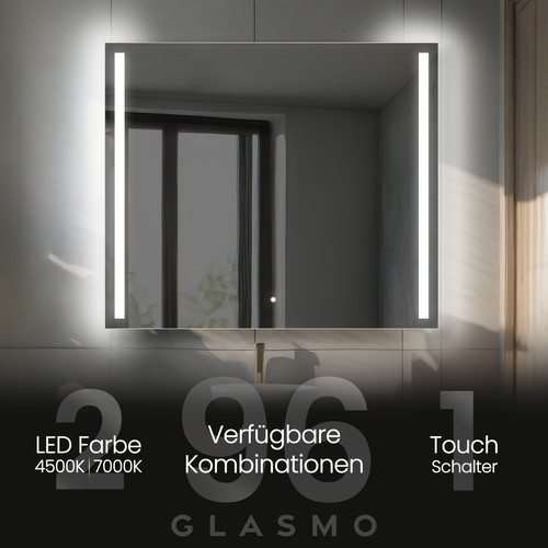 Badspiegel mit led beleuchtung - mit,
