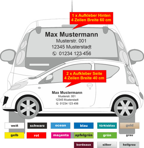 Autobeschriftung tlg - autobeschriftung, 3-tlg
