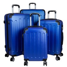 ABS Hartschalen Reise Trolley vier Rollen Koffer M L XL XXL oder Set Gronau Blau