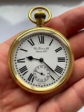 Chs TISSOT & Fils Depuis 1853 Taschenuhr Gold ETA Werk Cal. 6497 Uhr