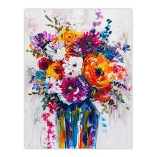 Bunter Blumenstrauß in Vase