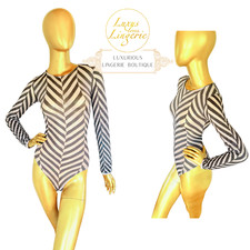 CENTRAL PARK STRING BODY by Wolford M Medium grey black Neon Synergy Langarm