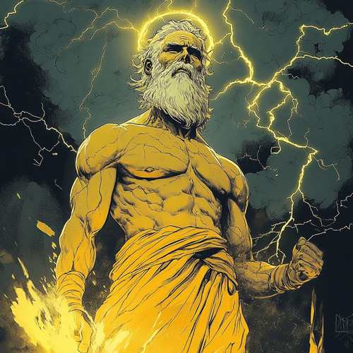 Wandtattoo aufkleber zeus - zeus, gott