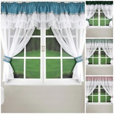 Fenstergardine  Gardine  400x150 cm  Zirkonia Fertiggardine Vorhang Modern