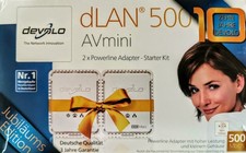 devolo DLAN 500 AV Mini Starterkit mit 2 Powerline Adaptern und Zubehör
