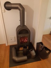 Rauchrohr-Set für Kaminofen, 3-teilig, 150mm, gussgrau