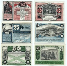 ?SCHWEICH: "Verein für Handel u. Gewerbe ✵ Hochkreuz ✵ Weinlese", 3x NOTGELD