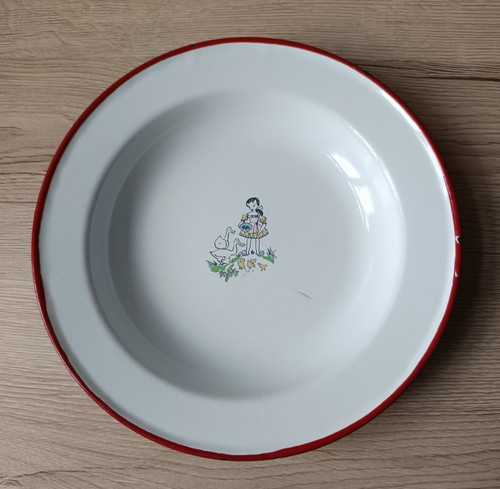 Schöner alter emaille kinder - schöner,