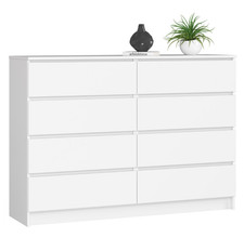 BDW - Kommode, 8 Schubladen, K140, Wohnzimmermöbel, Schlafzimmer, 138x40x99 cm